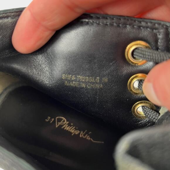 3.1 Phillip Lim Mallory Lace-Up Short Leather Hiker Boot Size 36/6 - Picture 8 of 10